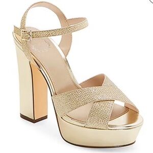 Elegant Gold I. Miller Womens Samien Heeled Sandals